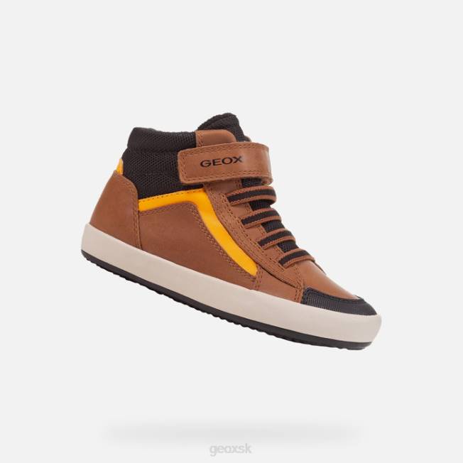8ZHJ1343 Je hnedá/čierna Geox gisli chlapec
