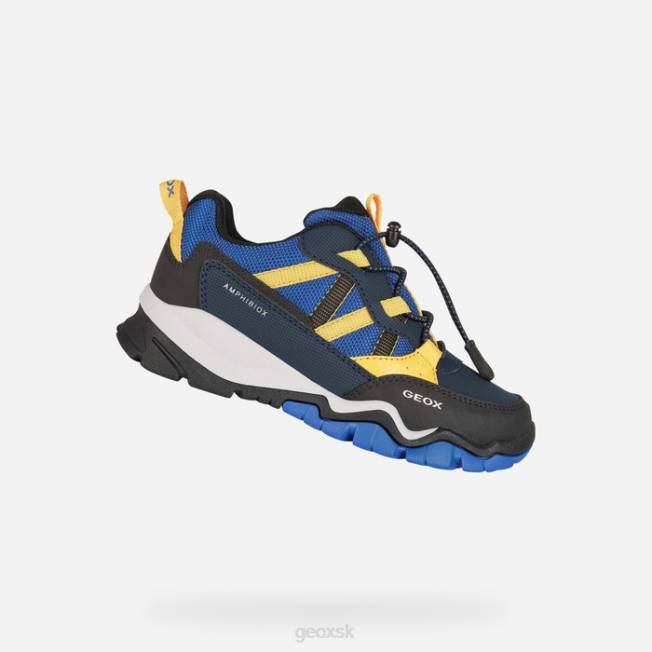 8ZHJ1355 kráľovská/žltá Geox montrack abx chlapec