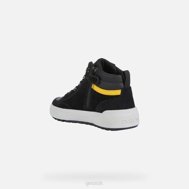 8ZHJ1370 čierna/žltá Geox weemble chlapec