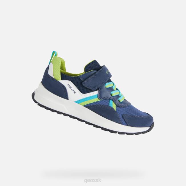 8ZHJ1394 námornícka/limetková Geox briezee chlapec