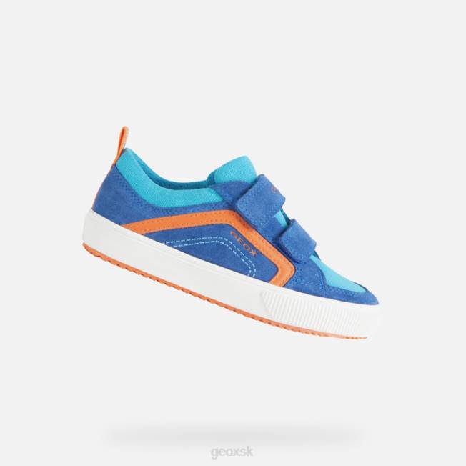 8ZHJ1400 kráľovská/oranžová Geox alonisso junior