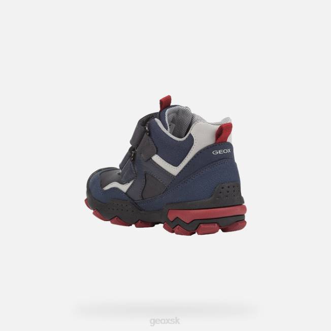 8ZHJ1406 námornícka/tmavo červená Geox buller abx chlapec