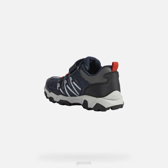 8ZHJ1407 námornícka/červená Geox magnetar chlapec