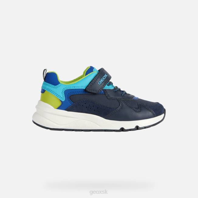 8ZHJ1977 námornícka/limetková Geox rooner chlapec