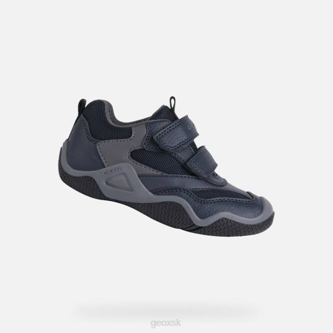 8ZHJ1999 námornícka/tmavosivá Geox brodivý chlapec