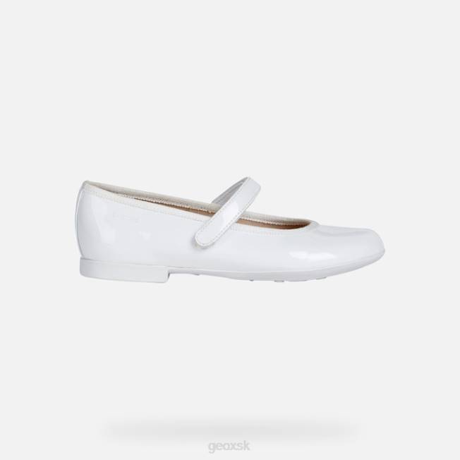 8ZHJ1915 biely Geox plie dievča