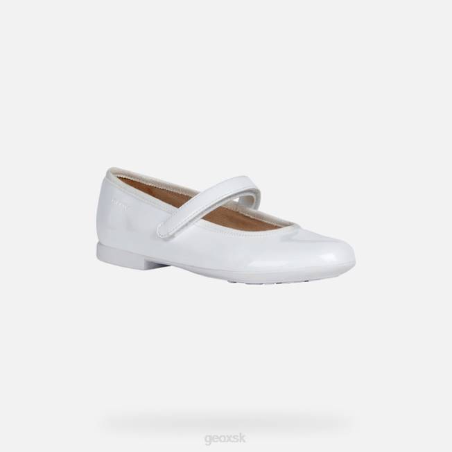 8ZHJ1915 biely Geox plie dievča