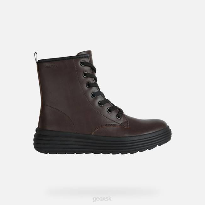 8ZHJ1167 tmavo bordová Geox phaolae dievča