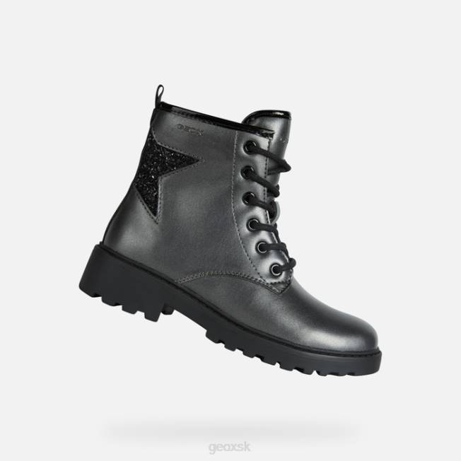 8ZHJ1214 tmavo šedá/čierna Geox casey dievča