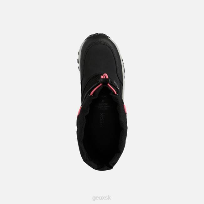 8ZHJ1155 čierna/fuchsiová Geox himalaya abx junior