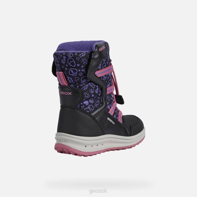 8ZHJ1254 čierna/fuchsiová Geox roby dievča