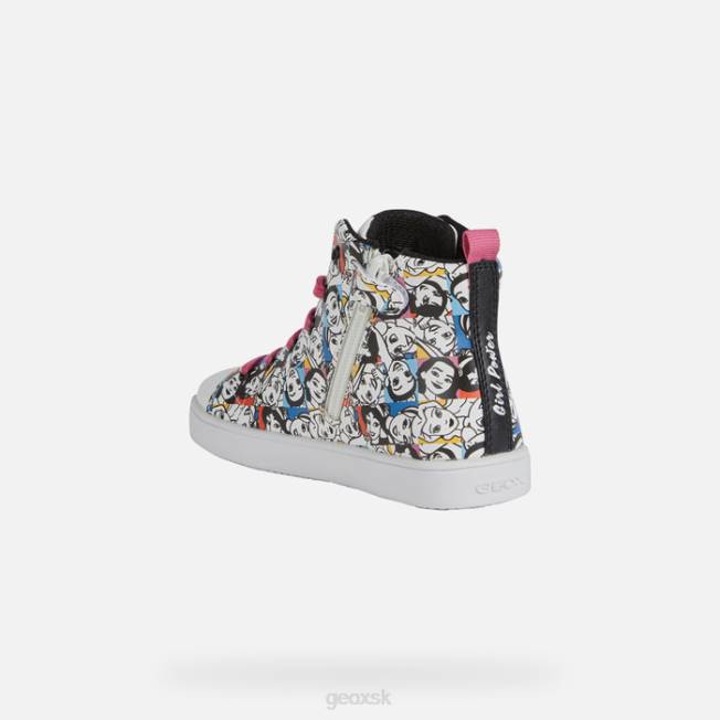 8ZHJ1145 biely čierny Geox dievča kathe