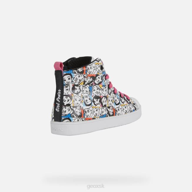 8ZHJ1145 biely čierny Geox dievča kathe