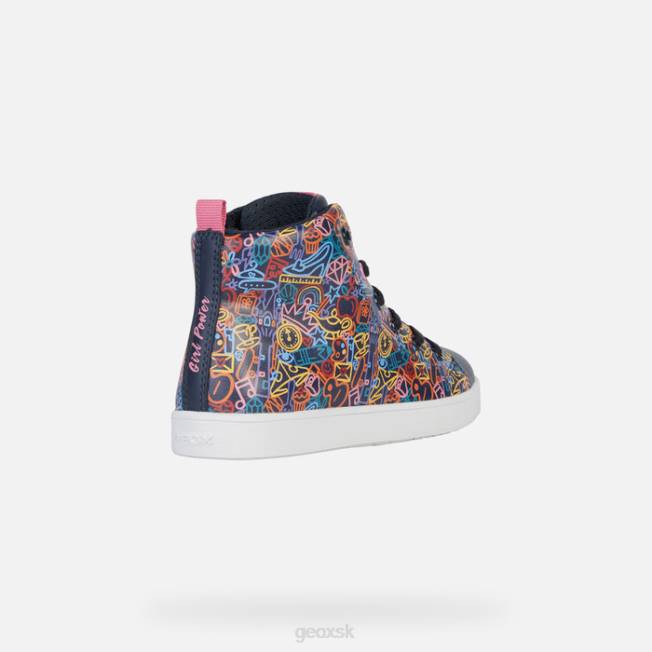 8ZHJ1146 námornícka/fuchsiová Geox dievča kathe