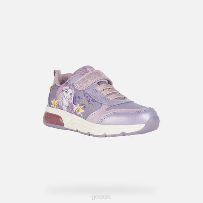 8ZHJ1169 lila/žltá Geox dievča z vesmírneho klubu