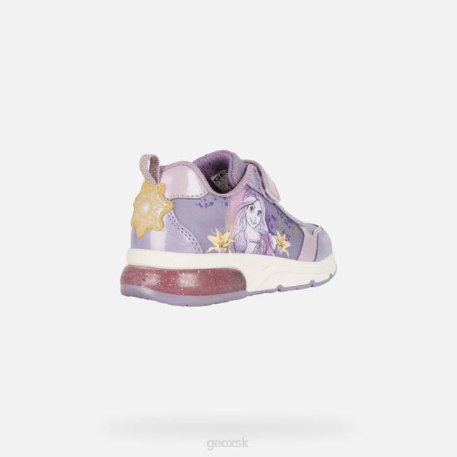 8ZHJ1169 lila/žltá Geox dievča z vesmírneho klubu