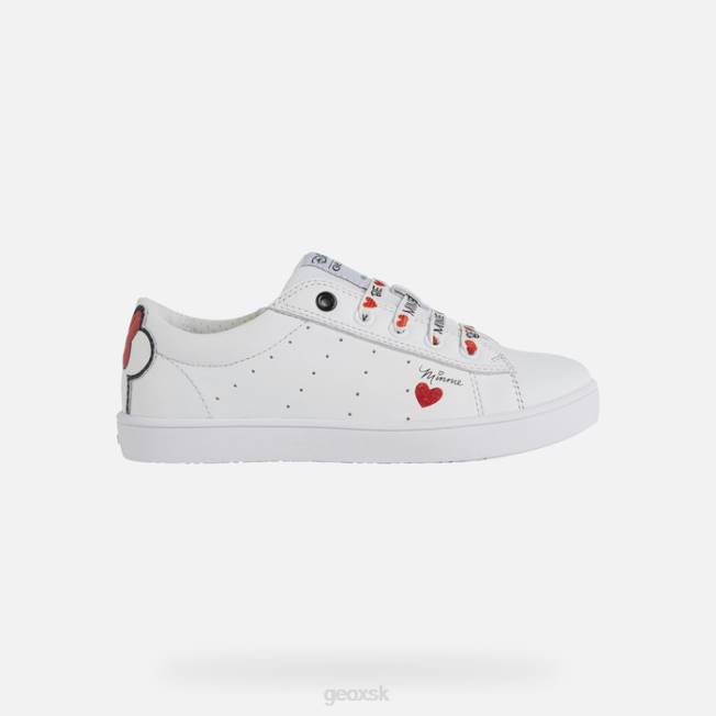 8ZHJ1233 biela/červená Geox dievča kathe