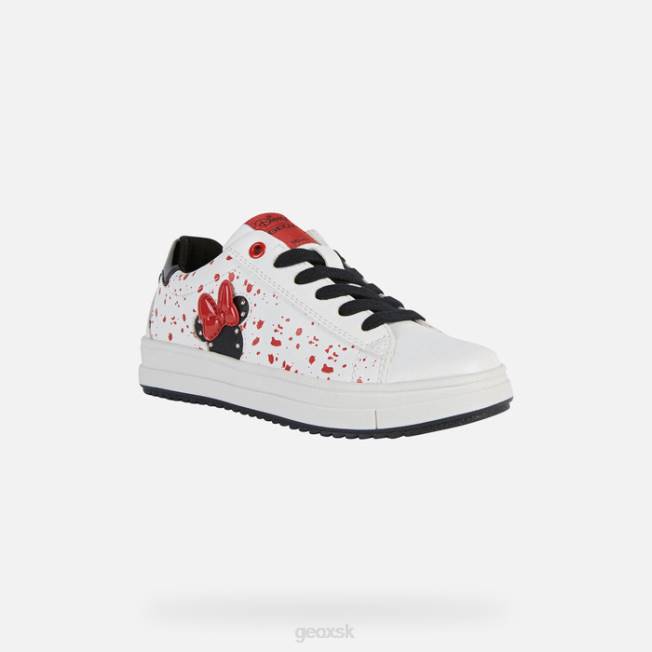 8ZHJ1235 biely čierny Geox dievča rebecca