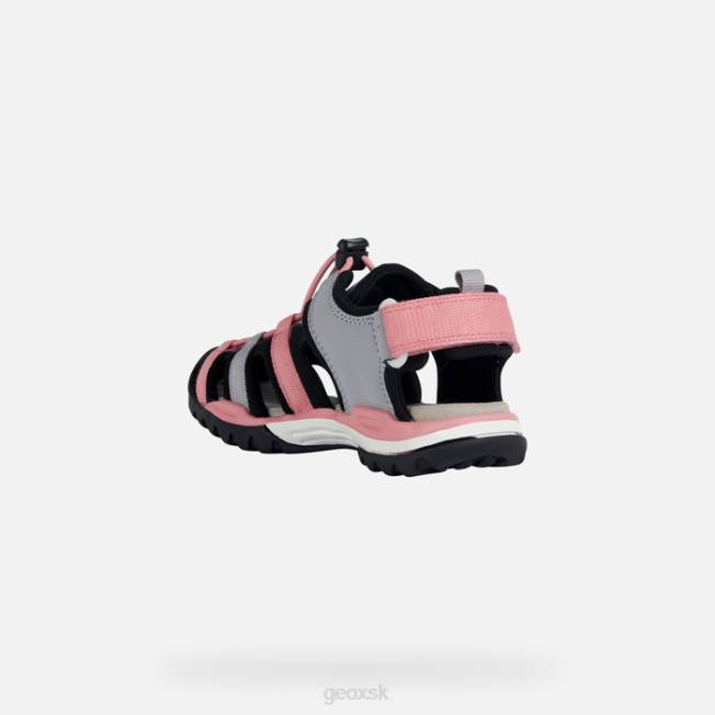 8ZHJ1010 šedá/čierna Geox borealis dievča