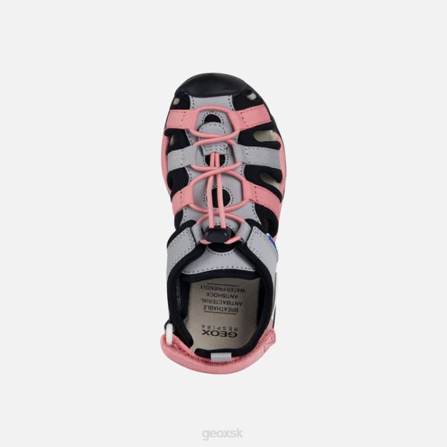 8ZHJ1010 šedá/čierna Geox borealis dievča