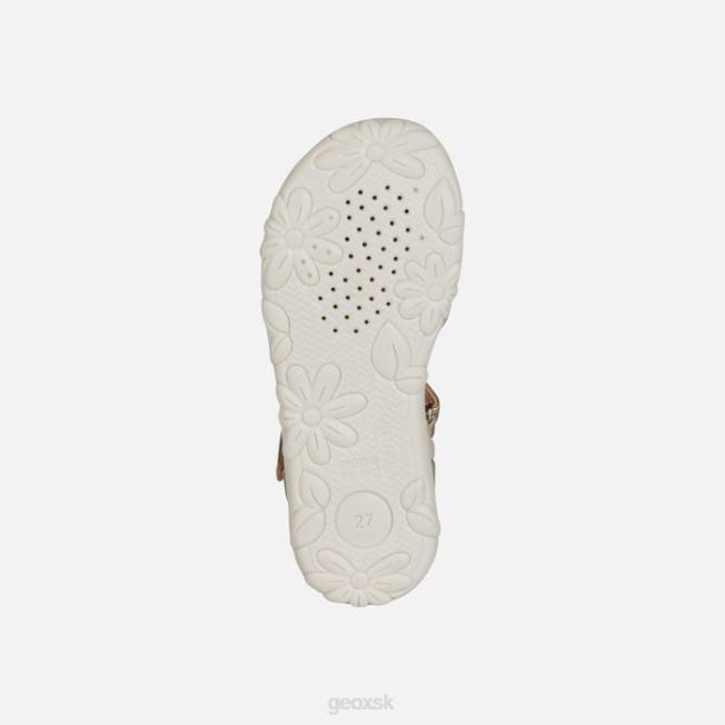 8ZHJ1025 platina Geox sandále haiti dievča