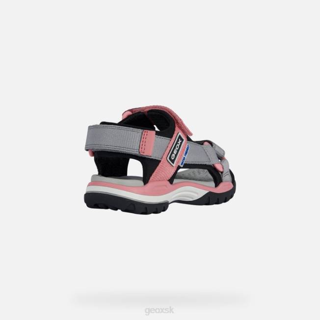 8ZHJ1045 čierna/sivá Geox borealis dievča