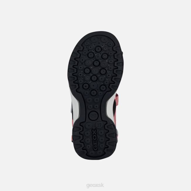 8ZHJ1045 čierna/sivá Geox borealis dievča