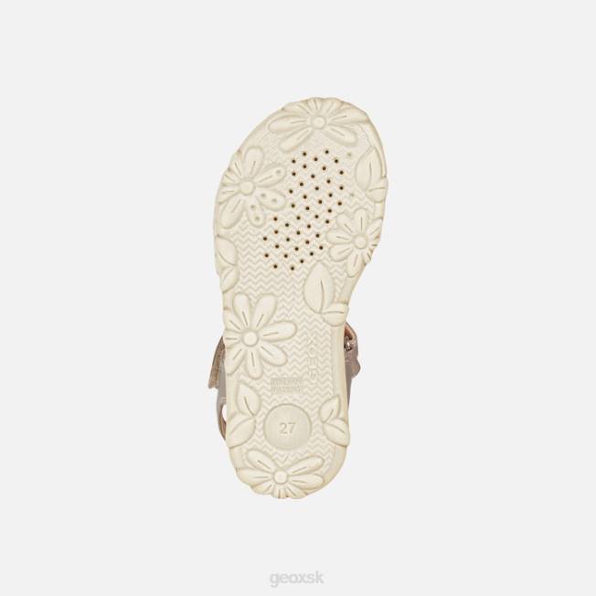 8ZHJ1055 béžová Geox sandále haiti dievča