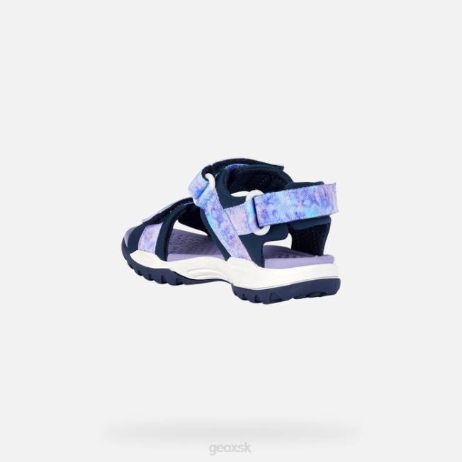 8ZHJ1078 námornícka/fialová Geox borealis dievča