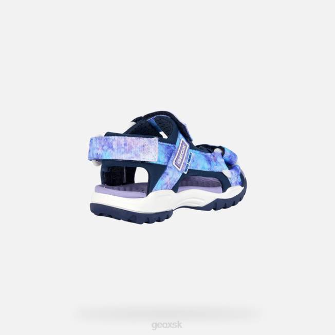 8ZHJ1078 námornícka/fialová Geox borealis dievča