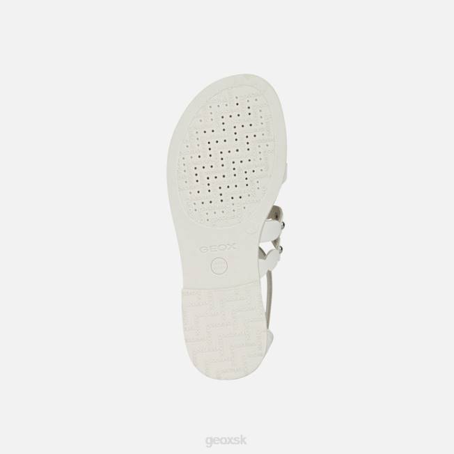 8ZHJ1105 biely Geox sandále karly dievča