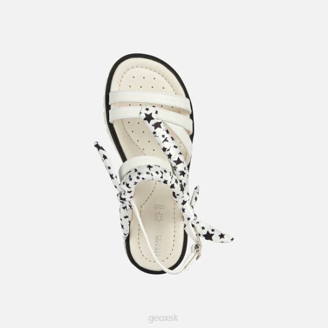 8ZHJ1139 biely Geox sandále starblush dievča