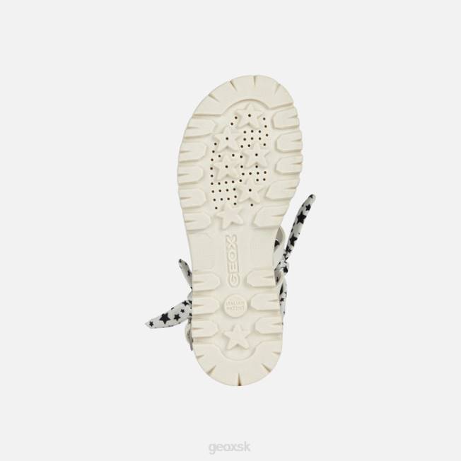 8ZHJ1139 biely Geox sandále starblush dievča