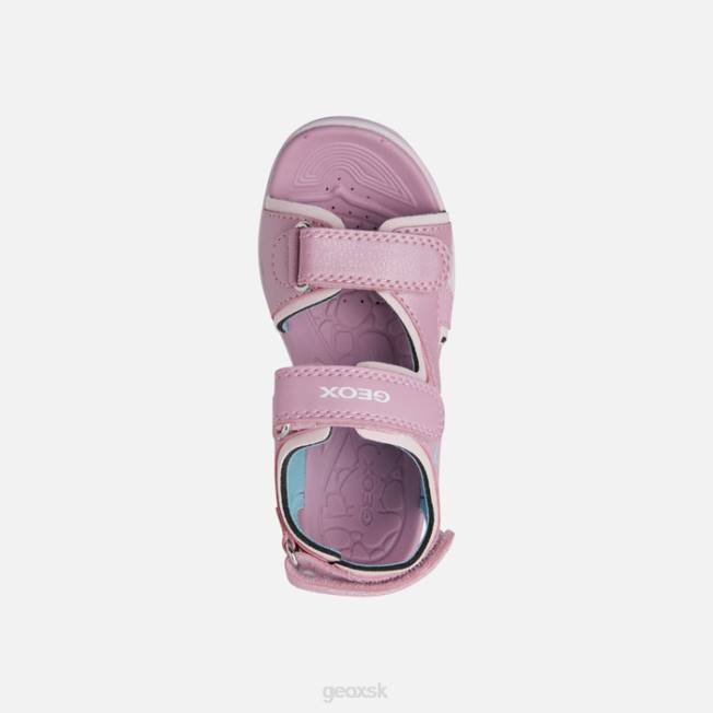 8ZHJ1142 ružová/akva Geox vaniett dievča