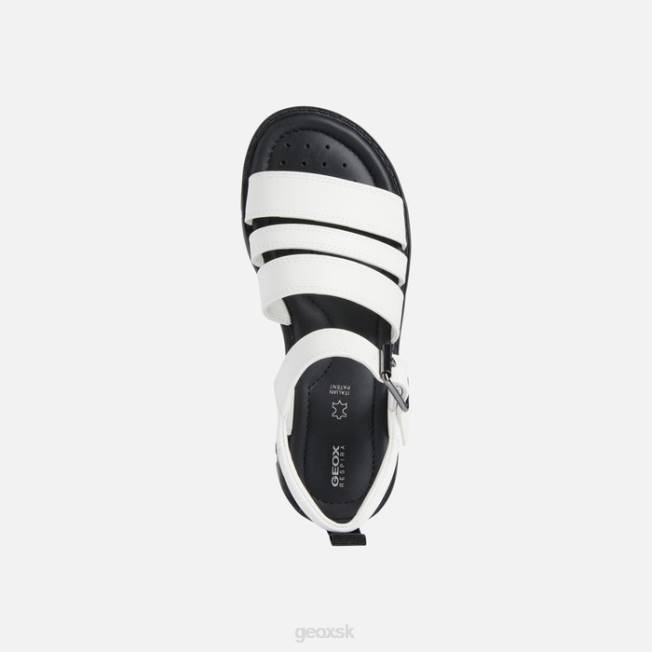 8ZHJ1224 biely Geox sandále starblush dievča