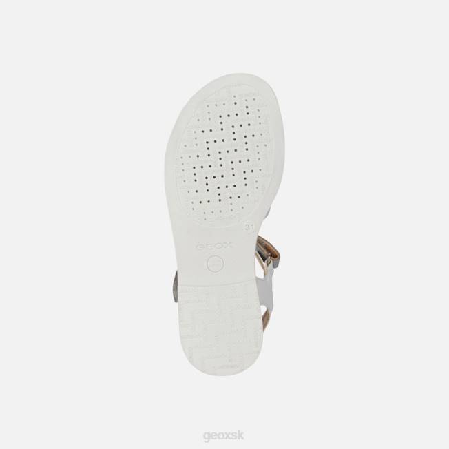 8ZHJ1225 biely Geox sandále karly dievča