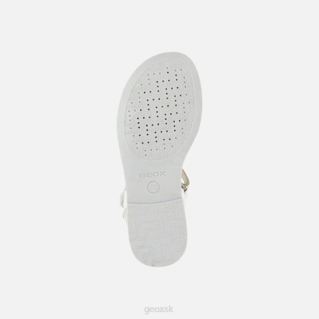 8ZHJ1900 biely Geox sandále karly dievča