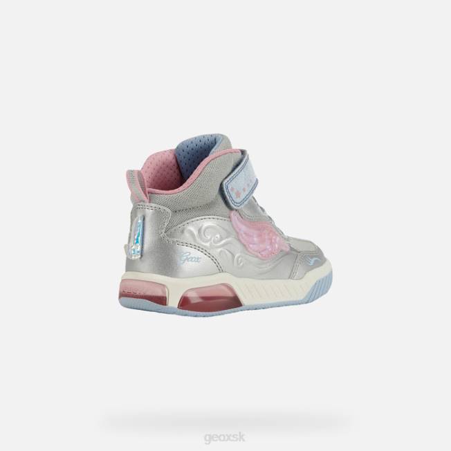 8ZHJ1221 striebro/obloha Geox inek dievča