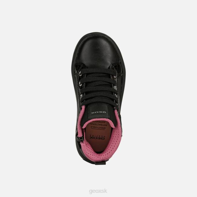 8ZHJ1239 čierna/fuchsiová Geox pawnee dievča