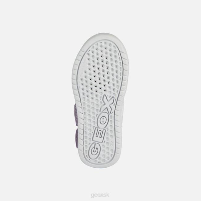 8ZHJ1910 biela/lila Geox illuminus junior