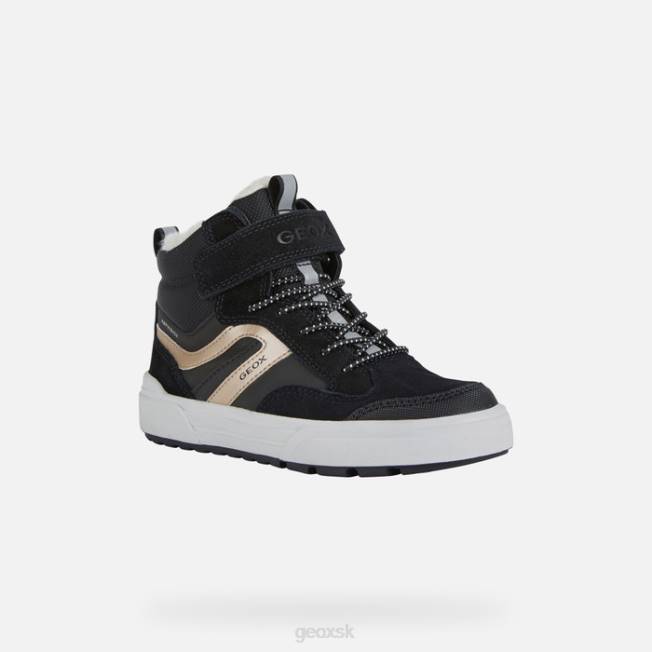8ZHJ1066 čierna/platinová Geox weemble abx junior