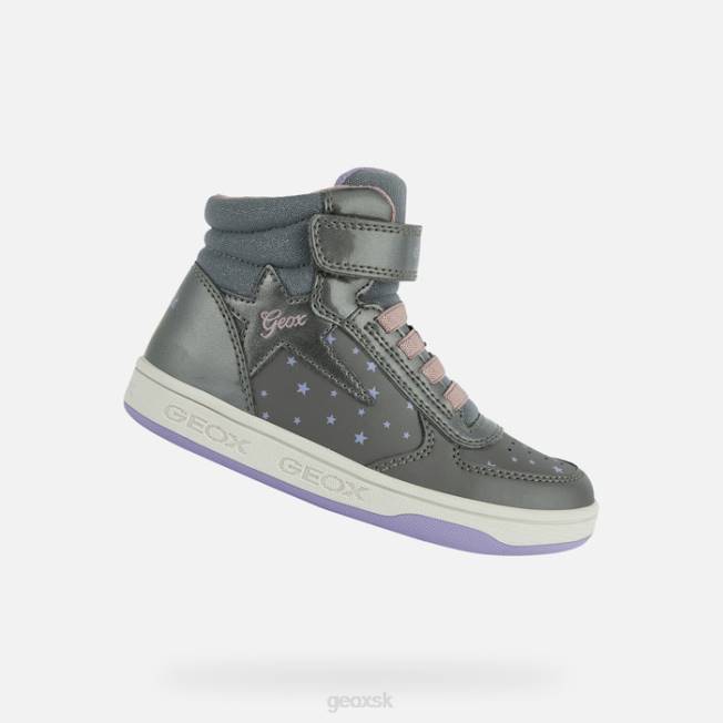 8ZHJ1153 tmavo strieborná/fialová Geox maltinské dievča