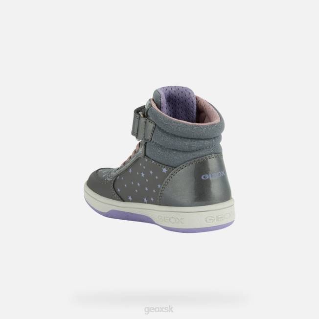 8ZHJ1153 tmavo strieborná/fialová Geox maltinské dievča