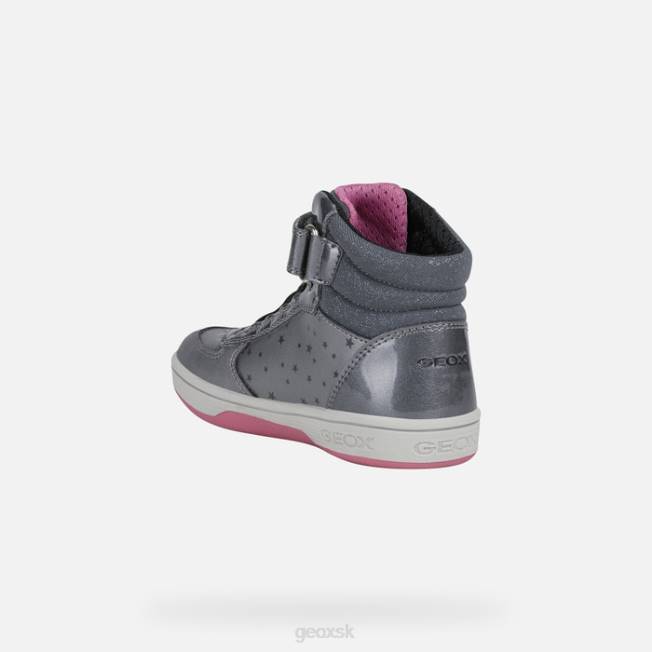 8ZHJ1157 tmavé striebro/fuchsiová Geox maltinské dievča