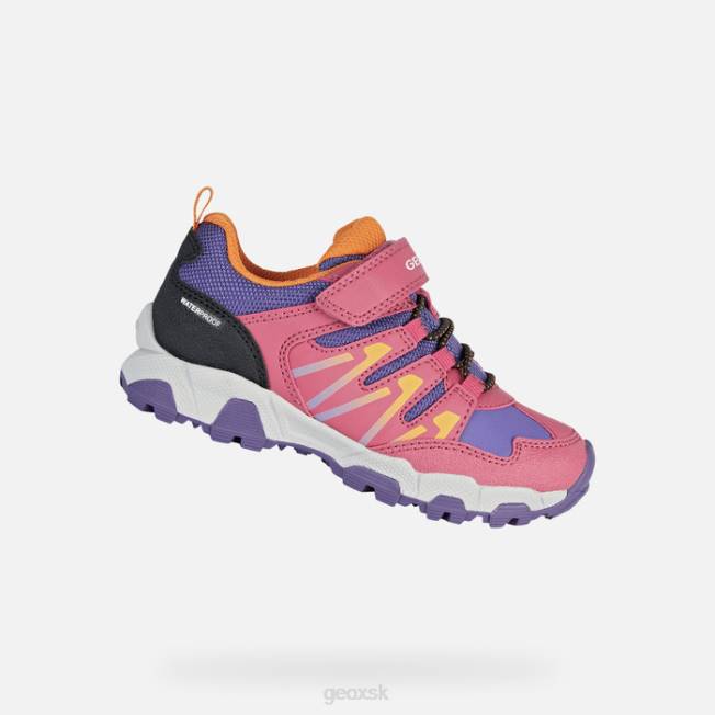 8ZHJ1159 fuchsiová/fialová Geox magnetar abx junior