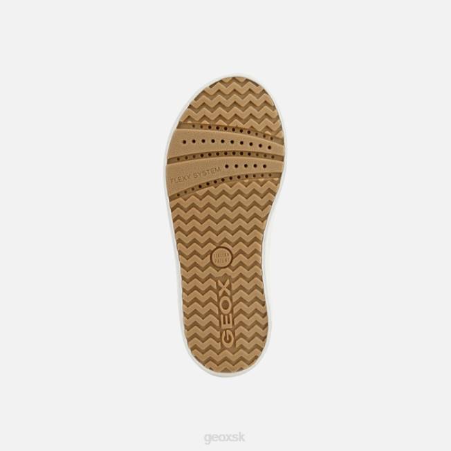 8ZHJ1172 béžová/strieborná Geox kilwi dievča