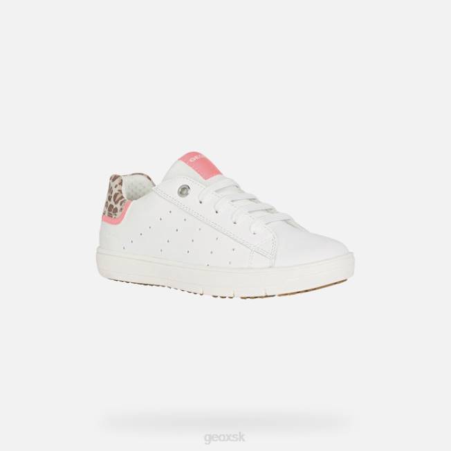 8ZHJ1204 biela/fuchsiová Geox silenex dievča