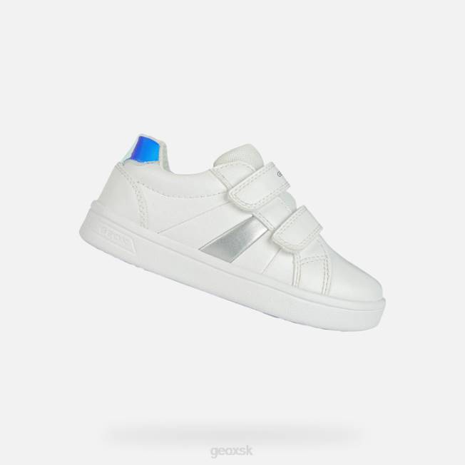 8ZHJ1882 biela/strieborná Geox djrock dievča