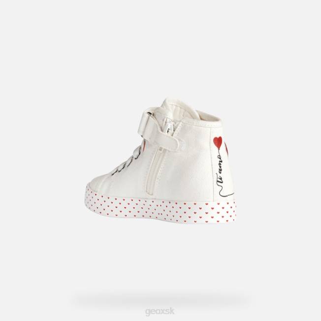 8ZHJ1893 biela/červená Geox ciak dievča