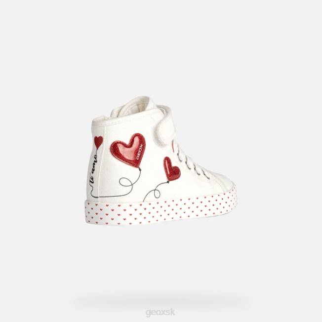 8ZHJ1893 biela/červená Geox ciak dievča